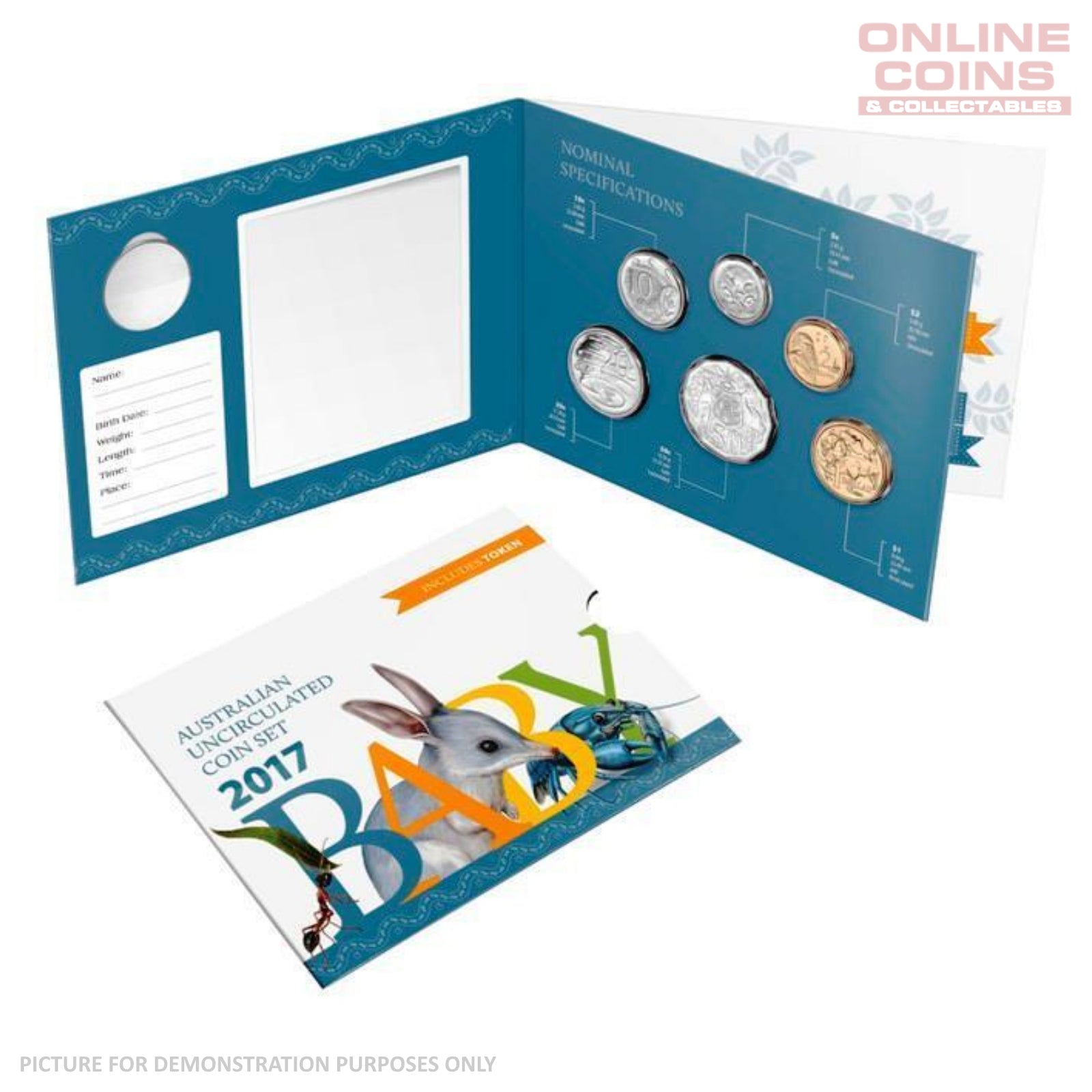 2017 Royal Australian Mint Uncirculated Baby Coin Set - Alphabet